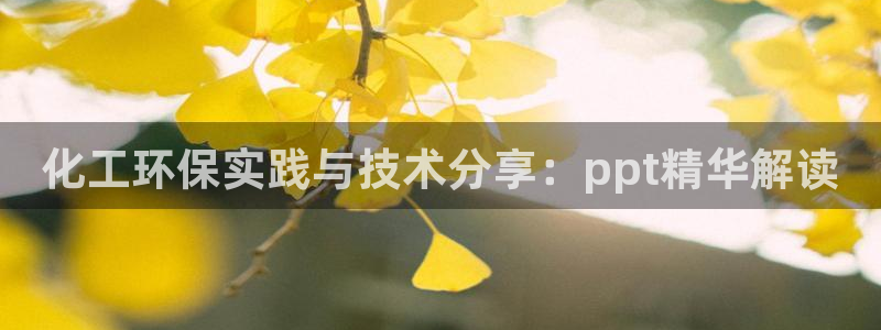 亿万app下载：化工环保实践与技术分享：ppt精华解读