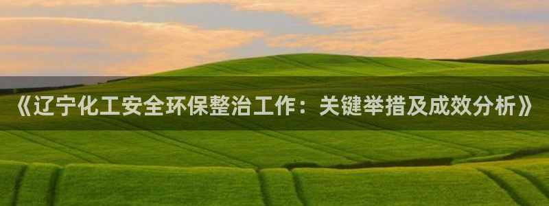 亿万国际合法吗：《辽宁化工安全环保整治工作：关键举措及成效分析》