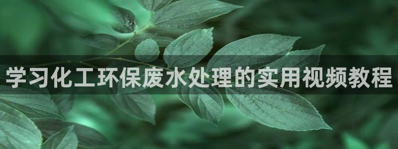 亿万千百十：学习化工环保废水处理的实用视频教程