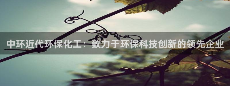 亿万先生007客服：中环近代环保化工：致力于环保科技创新的领先企业