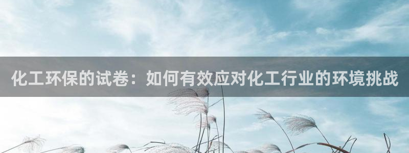 mr8001亿万先生：化工环保的试卷：如何有效应对化工行业的环境挑战