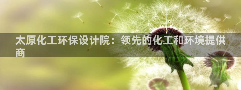亿万先生首页：太原化工环保设计院：领先的化工和环境提供
商