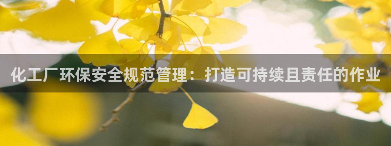 亿万下载徐家汇朋友圈说说：化工厂环保安全规范管理：打造可持续且责任的作业