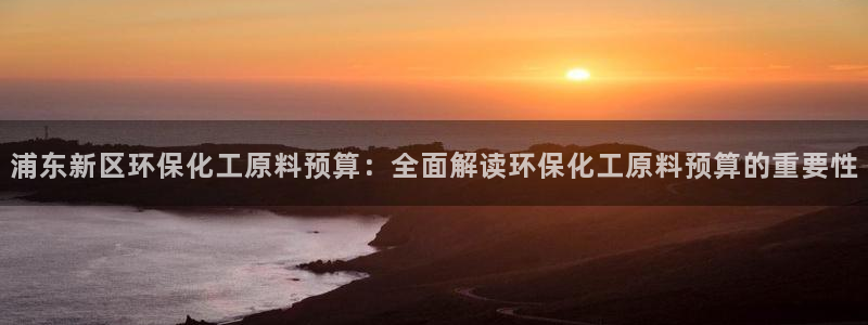 亿万先生官方客服电话：浦东新区环保化工原料预算：全面解读环保化工原料预算的重要性